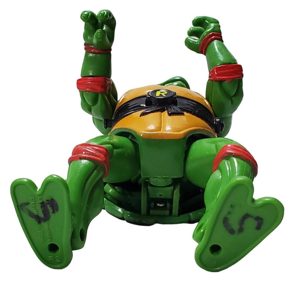 1992 Raphael TMNT Mirage Studios Playmates Toys 5” Transforming Ninja Turtle Red - Picture 6 of 10